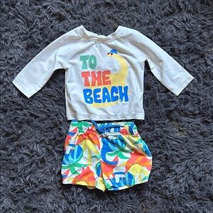 Old Navy 0-3M Swim top and Shorts
